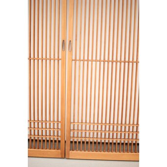 白木面取格子戸 2枚1組　L1051 