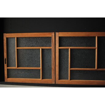 卍デザインにかわガラス小窓 2枚1組　GD0069