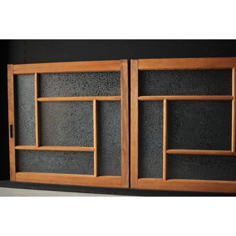 卍デザインにかわガラス小窓 2枚1組　GD0069 