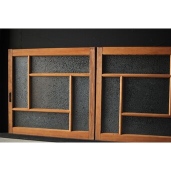 卍デザインにかわガラス小窓 2枚1組　GD0069 