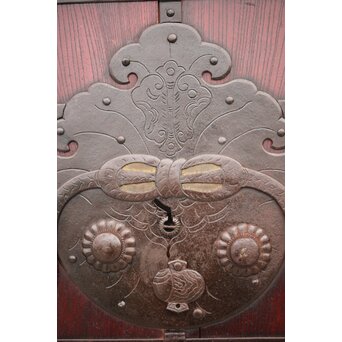 巾着金具 総欅格子蔵戸　W043Y 