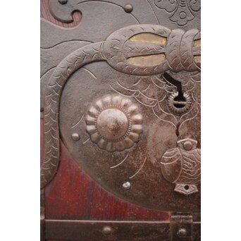 巾着金具 総欅格子蔵戸　W043Y 