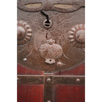 巾着金具 総欅格子蔵戸　W043Y 