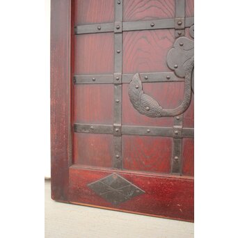 巾着金具 総欅格子蔵戸　W043Y 