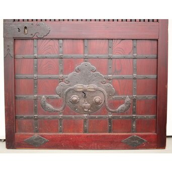 巾着金具 総欅格子蔵戸　W043Y 