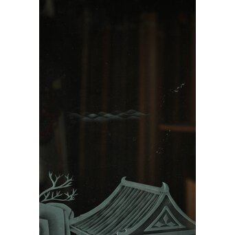 サンドブラストガラス 山水ガラス　GD0070 