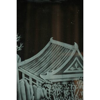 サンドブラストガラス 山水ガラス　GD0070 