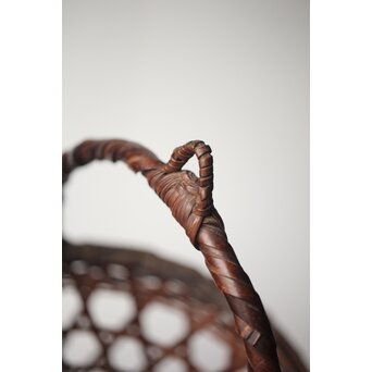 竹心斎 柳里恭式 竹釣籃/竹籠　U255 