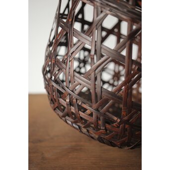 竹心斎 柳里恭式 竹釣籃/竹籠　U255 