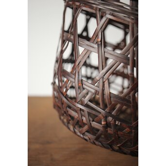 竹心斎 柳里恭式 竹釣籃/竹籠　U255 