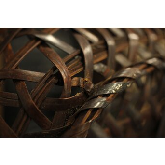 竹心斎 柳里恭式 竹釣籃/竹籠　U255 