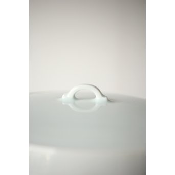 人間国宝 井上萬二 白磁水指 共箱　P262 