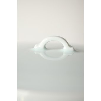 人間国宝 井上萬二 白磁水指 共箱　P262 