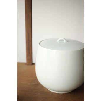 人間国宝 井上萬二 白磁水指 共箱　P262 