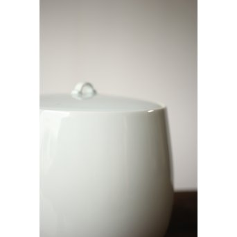 人間国宝 井上萬二 白磁水指 共箱　P262 