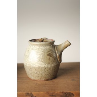 人間国宝 島岡達三 益子象嵌縄文 急須/汲出/湯呑/茶器揃　P263 