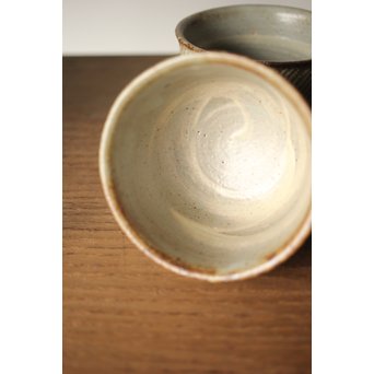 人間国宝 島岡達三 益子象嵌縄文 急須/汲出/湯呑/茶器揃　P263 