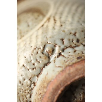 人間国宝 島岡達三 益子象嵌縄文 急須/汲出/湯呑/茶器揃　P263 