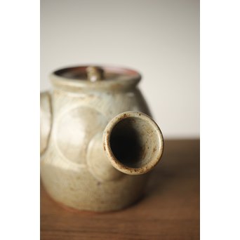 人間国宝 島岡達三 益子象嵌縄文 急須/汲出/湯呑/茶器揃　P263 