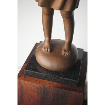 加藤豊 ブロンズ 少女像 銅像　M274 