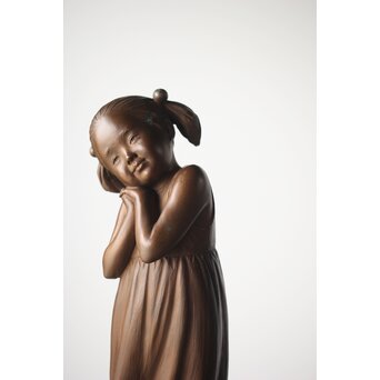 加藤豊 ブロンズ 少女像 銅像　M274 