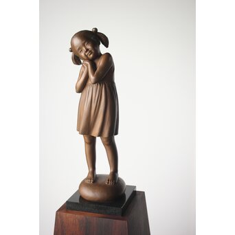 加藤豊 ブロンズ 少女像 銅像　M274 