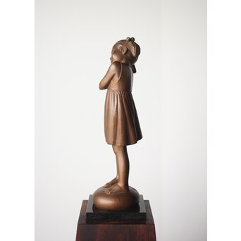 加藤豊 ブロンズ 少女像 銅像　M274 