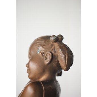 加藤豊 ブロンズ 少女像 銅像　M274 