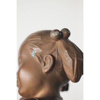 加藤豊 ブロンズ 少女像 銅像　M274 