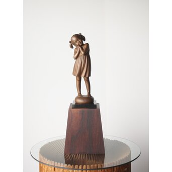 加藤豊 ブロンズ 少女像 銅像　M274 