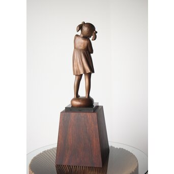 加藤豊 ブロンズ 少女像 銅像　M274 