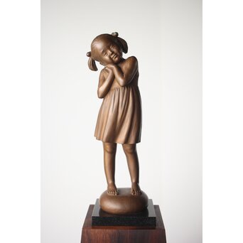 加藤豊 ブロンズ 少女像 銅像　M274