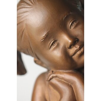 加藤豊 ブロンズ 少女像 銅像　M274 