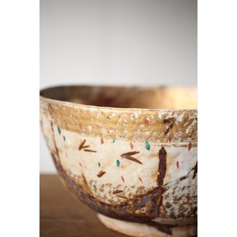 北大路魯山人写 雲錦手 桜 紅葉 大菓子鉢 鑓水焼　P264　 