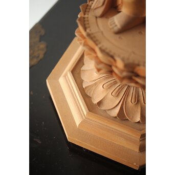 松下武雄作 観音立像 仏教美術彩色木彫　X310 