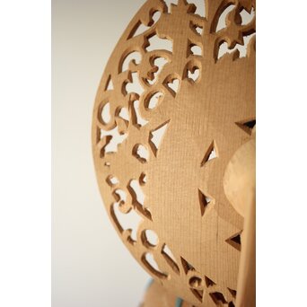 松下武雄作 観音立像 仏教美術彩色木彫　X310 