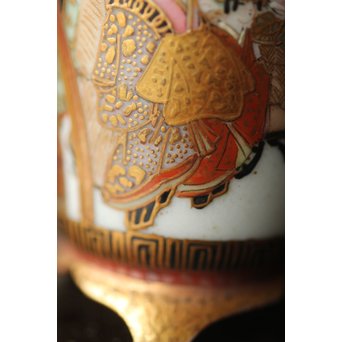 鏑木製 九谷 毛筆彩色 茶巾筒　P265 