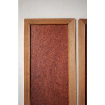 マホガニー玉杢/泡杢 一枚板欄間 4枚1組　R0124Y 