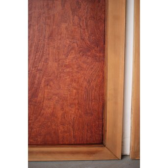 マホガニー玉杢/泡杢 一枚板欄間 4枚1組　R0124Y 