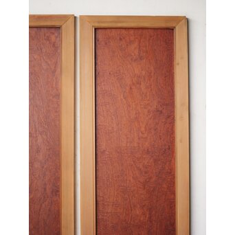 マホガニー玉杢/泡杢 一枚板欄間 4枚1組　R0124Y 