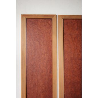 マホガニー玉杢/泡杢 一枚板欄間 4枚1組　R0124Y 