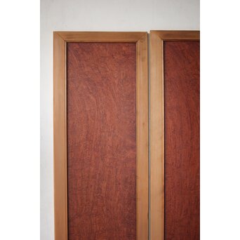 マホガニー玉杢/泡杢 一枚板欄間 4枚1組　R0124Y 