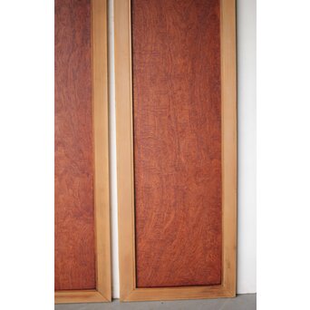 マホガニー玉杢/泡杢 一枚板欄間 4枚1組　R0124Y 