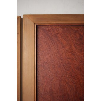 マホガニー玉杢/泡杢 一枚板欄間 4枚1組　R0124Y 