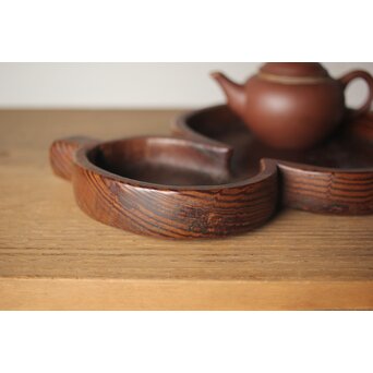 瓢型 煎茶盆 肥松盆　X313 