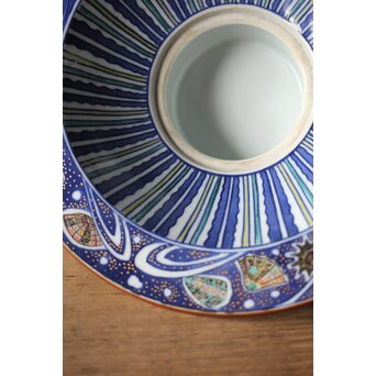 二代 上出喜山 九谷貝尽蓋物　P268 