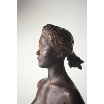 佐藤健次郎 「太陽の子」ブロンズ 共箱 タトウ付　M277 