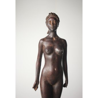 佐藤健次郎 「太陽の子」ブロンズ 共箱 タトウ付　M277