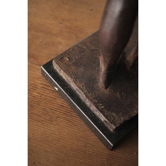 佐藤健次郎 「太陽の子」ブロンズ 共箱 タトウ付　M277 