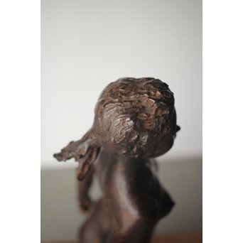 佐藤健次郎 「太陽の子」ブロンズ 共箱 タトウ付　M277 